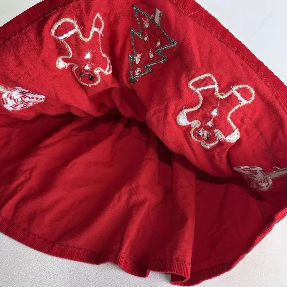 Baby Christmas Corduroy Dress Red Gingerbread Holiday 3-6M Cotton Festive